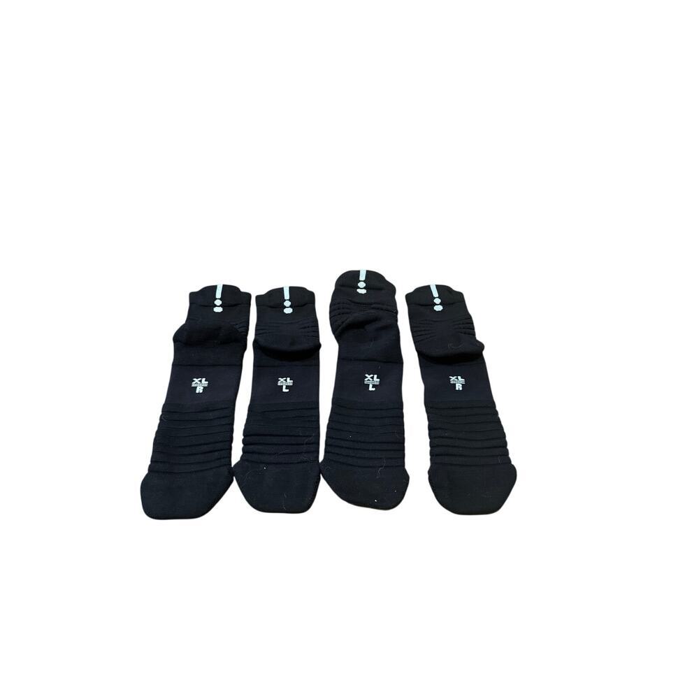 2 pairs New Nike Black Cushioned Basketball Crew Socks PSX439